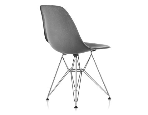 Vintage fiberglass shell arm chair tan herman miller eames style seat armchair. Eames® Molded Fiberglass Side Chair With Wire Base ...