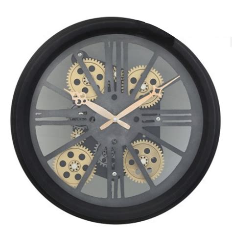Black Gears Skeleton Wall Clock Wall Clocks