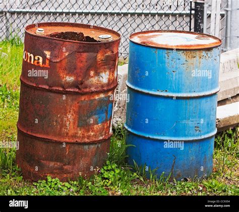 Colorful Metal Barrels Hi Res Stock Photography And Images Alamy