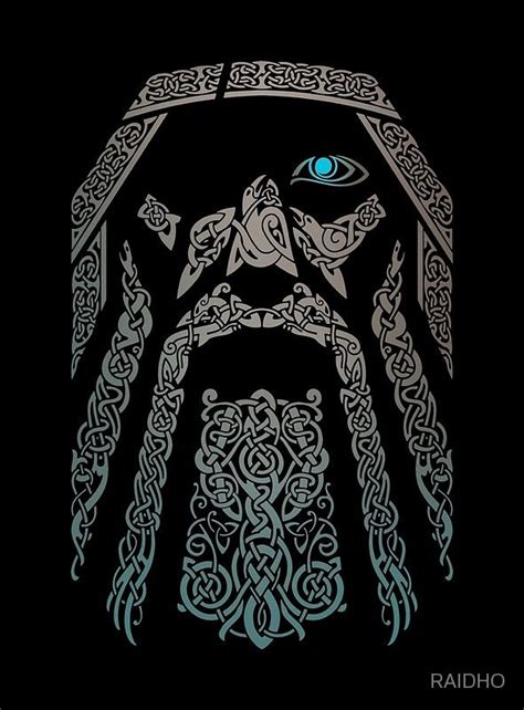 Odin Posters By Raidho Redbubble Viking Art Norse Tattoo