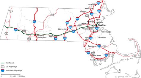 Detailed Map Of Massachusetts Cities And Towns