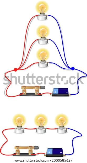 Parallel Circuit Series Circuit Basic Electric Stock Vector Royalty