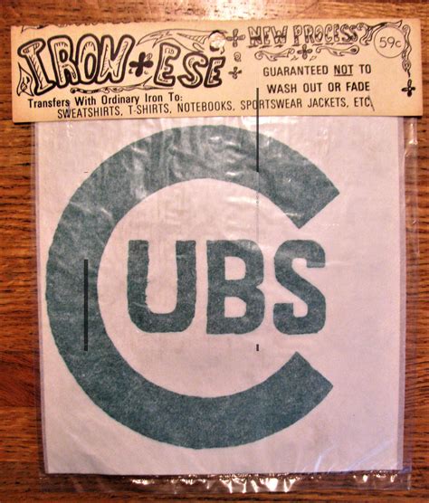 Lot Detail 60s Chicago Cubs Large Baseball Iron Ese Iron On W