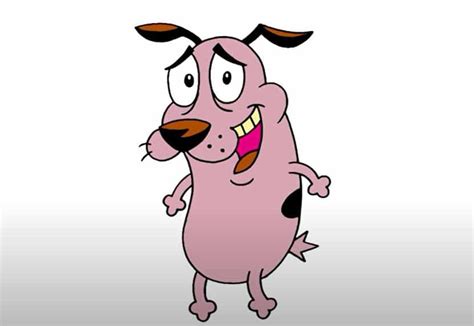 How To Draw Courage The Cowardly Dog Cute Easy Drawings Vlrengbr