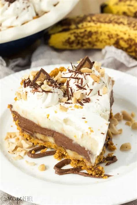 Maybe you would like to learn more about one of these? No Bake Reese Peanut Butter Chocolate Banana Cream Pie