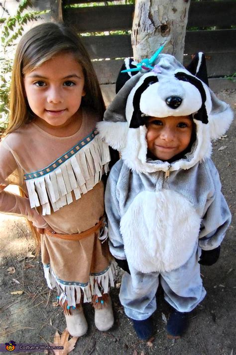 Whether you're getting ready for halloween, costume parties or a convention, our selection of female halloween costumes makes it easy to achieve the look you want. Pocahontas and Meeko Kids Halloween Costumes - Photo 2/5