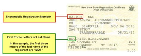 Sample Registration Documents New York State Dmv