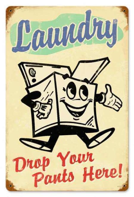 Vintage Laundry Metal Sign 12 X 18 Inches