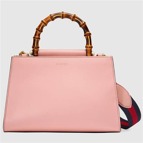 Gucci Nymphea Leather Top Handle Bag In Pink Lyst
