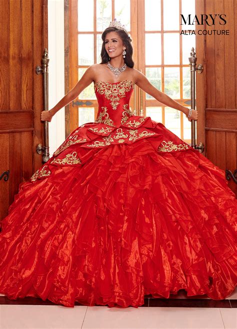 Quinceanera Couture Dresses | Style - MQ3049 in Red, Royal, or White Color