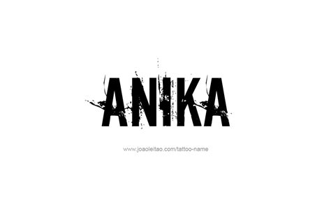 Anika Name Tattoo Designs