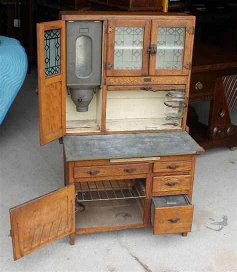 Bargain Johns Antiques Salesman Sample Sellers Oak Kitchen Cabinet