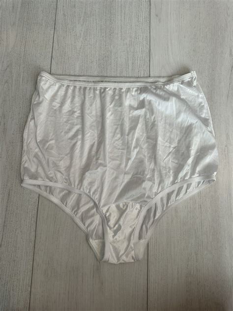 Vintage Nylon Vanity Fair Panties Panties Sz 8 Xl White Ebay