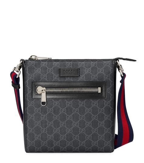 Gucci Small Leather Gg Supreme Web Messenger Bag Harrods Fr