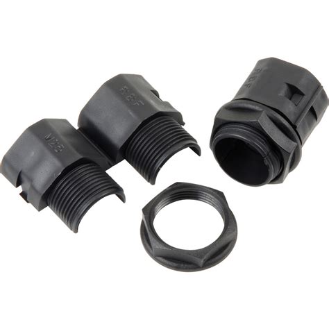 Polypropylene Flexible Conduit Fitting Pack 25mm Black