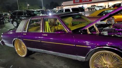 Deathrow Chevys Candy Purple Box Chevy On 24 Gold Daytons Youtube