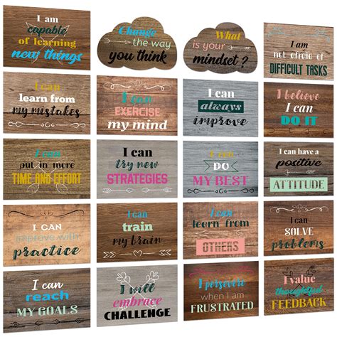 Buy Growth Mindset s Bulletin Board Decorations 20 Pcs Positive Sayings