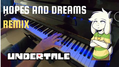 hopes and dreams remix undertale piano solo youtube