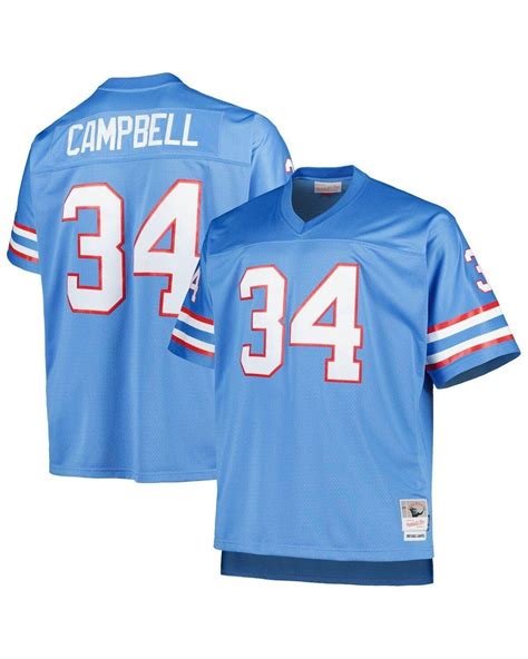 Mitchell And Ness Earl Campbell Light Blue Houston Oilers Big And Tall 1980