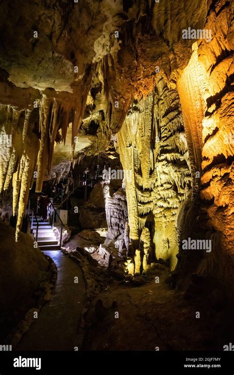 Colorful Underground Prometheus Cave Formations Illuminated Imereti
