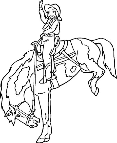 Cowgirl Coloring Page  Coloring Home