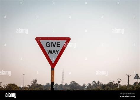 Traffic Sign Merge Road Ahead Hi Res Stock Photography And Images Alamy