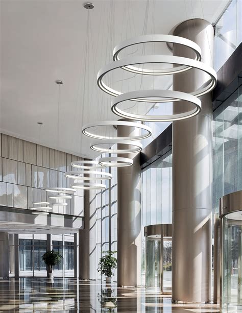 Pin By 袁 歆恬 On Shouchuang Lobby Interior Design Round Pendant Light