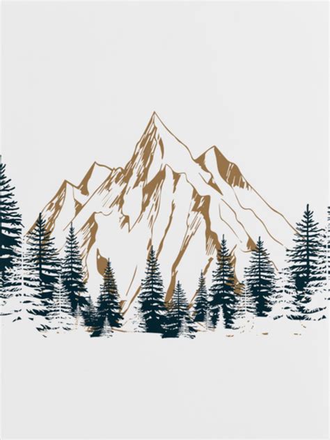 Mountain Poster Art Mountain Drawing Mountain Tattoo Mountain Print