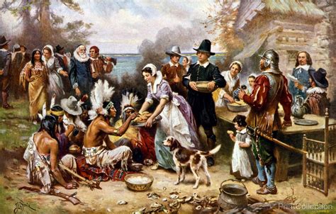Native American And Pilgrims The First Thanksgiving Thanksgiving60