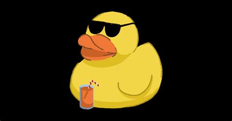Cute Duck Wearing Sunglasses Duck Funny Sticker Teepublic