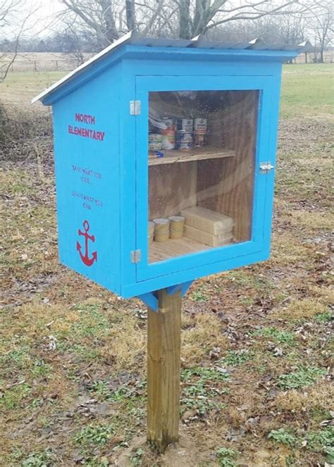Ana patricia non sets up a bamboo cart to be a tool for generosity, kindness, and unselfishness in her community. A DIY to Give Back--How to Build an Outdoor Community Pantry