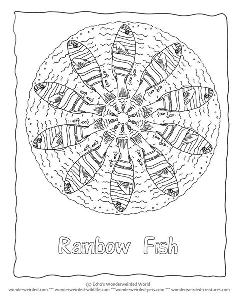 Download Fish Mandala Coloring Sheet - Rainbow Fish Coloring Page 5 here a rainbow fish is happily ...