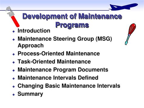 Ppt Development Of Maintenance Programs Powerpoint Presentation Free