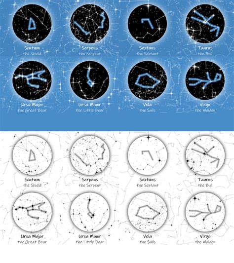 The 88 Modern Constellations Art Print Etsy