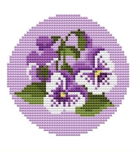 Morning glory free cross stitch pattern. Free Cross Stitch Patterns : Viola Flower Cross Stitch Pattern