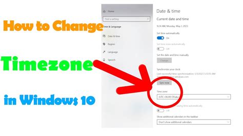 How To Change Your Time Zone In Windows 10 Easy Method Youtube