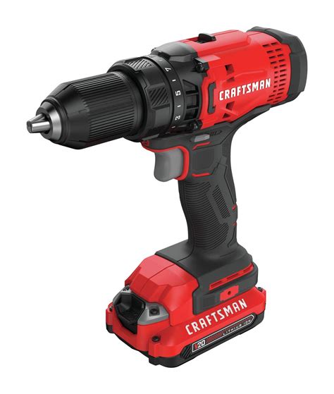 Craftsman V20 Cordless Drilldriver Kit 12 Inch Battery And Charger Included Cmcd700c1