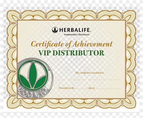 Team Idea Transparent Image Herbalife Certificate Of Achievement