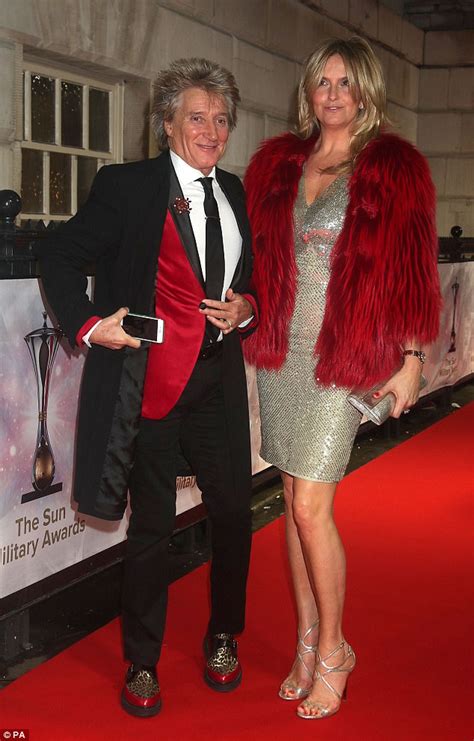 penny lancaster and rod stewart attend military awards daily mail online