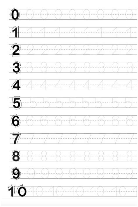 Printable Worksheets For Tracing Letters And Numbers