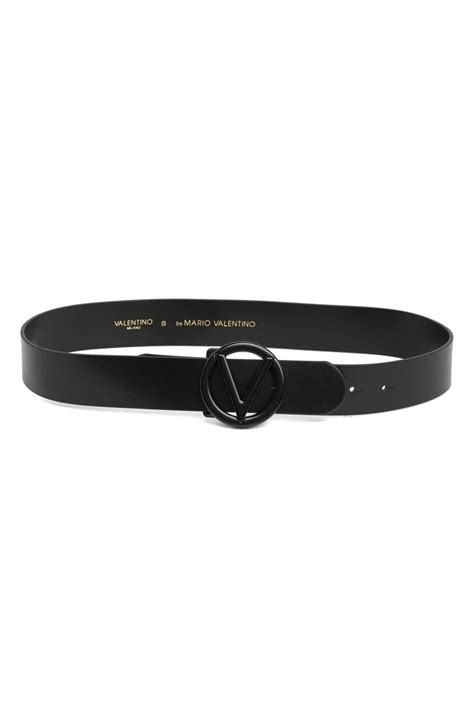 Valentino By Mario Valentino Giusy Logo Leather Belt Nordstromrack