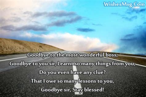 Farewell Message For Boss Goodbye Quotes And Wishes Wishesmsg