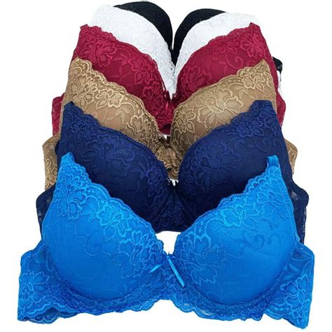 Brag 6 Packs Pushup Underwired Gentle Push Up Bra B And C Cup 36b