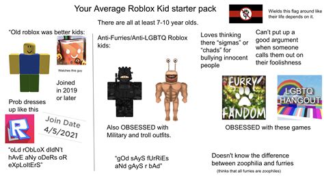 Your Average Roblox Kid Starter Pack Rstarterpacks
