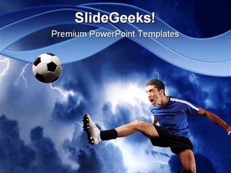 Soccer Player Sports Powerpoint Template 0810 Powerpoint Templates