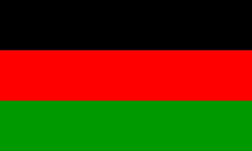 Green, with a red isosceles triangle (based on the hoist side) superimposed on… black and white outline flag of kiribati. African-American flags (U.S.)