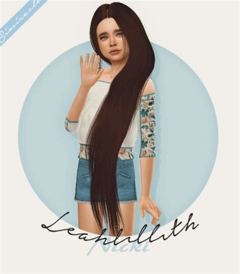 Leahlillith Nicki Hair Kids Version Sims 4 Hair