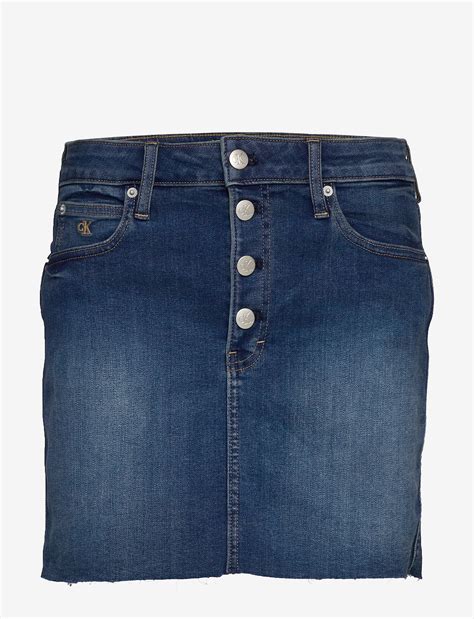 Calvin Klein Jeans Mid Rise Mini Skirt Da099 Mid Blue Shank Rwh 330 Kr