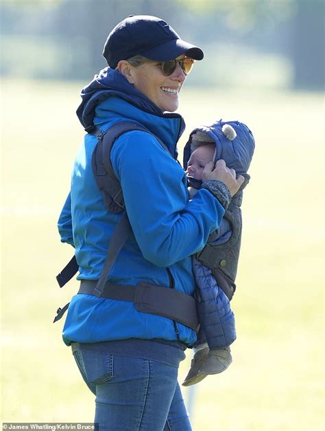 Zara Tindall Dotes On Son Lucas As She S Seen With Her Newborn Daily Mail Online