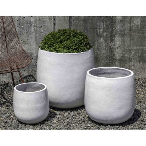 Modern Ceramic Potrero Planter White Pots Kinsey Garden Decor